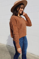 SIZE LARGE Fuzzy Gingerbread Sweater