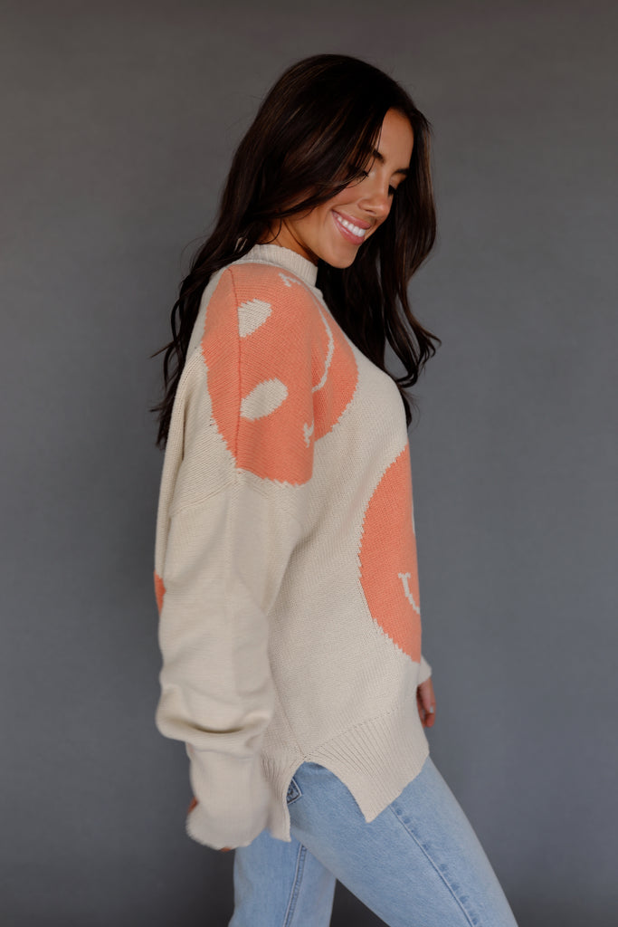 Ella Smiley Face Sweater – Elle Rae Boutique