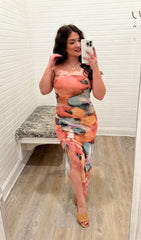 Gemma Watercolor Dress