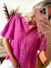 SIZE MEDIUM Lost in the Orchid Puff Sleeve Blouse