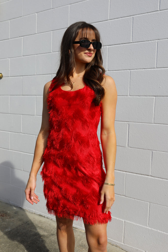 Miss Red Fringe Dress Elle Rae Boutique Miss Red Fringe Dress Elle Rae Boutique