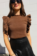 Winter Glam Cropped Top