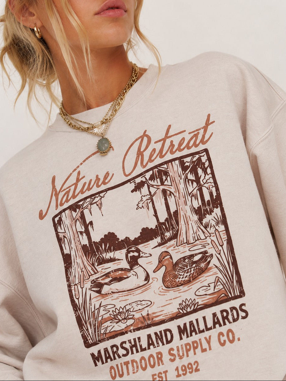 Nature Retreat Marshland Mallards Sweatshirt