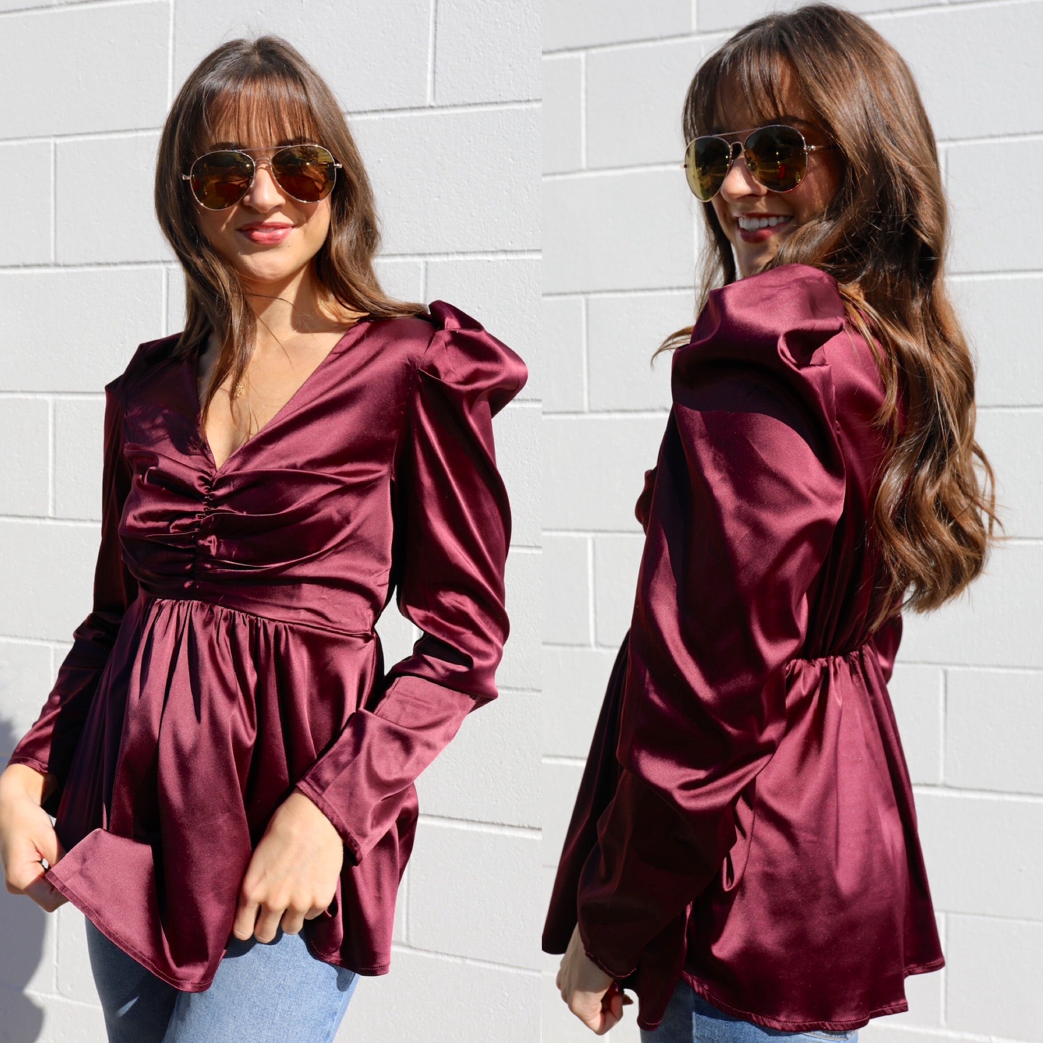 Never Miss Out Peplum Blouse