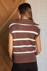 Tea Service 1/4 Zip Sleeveless Sweater