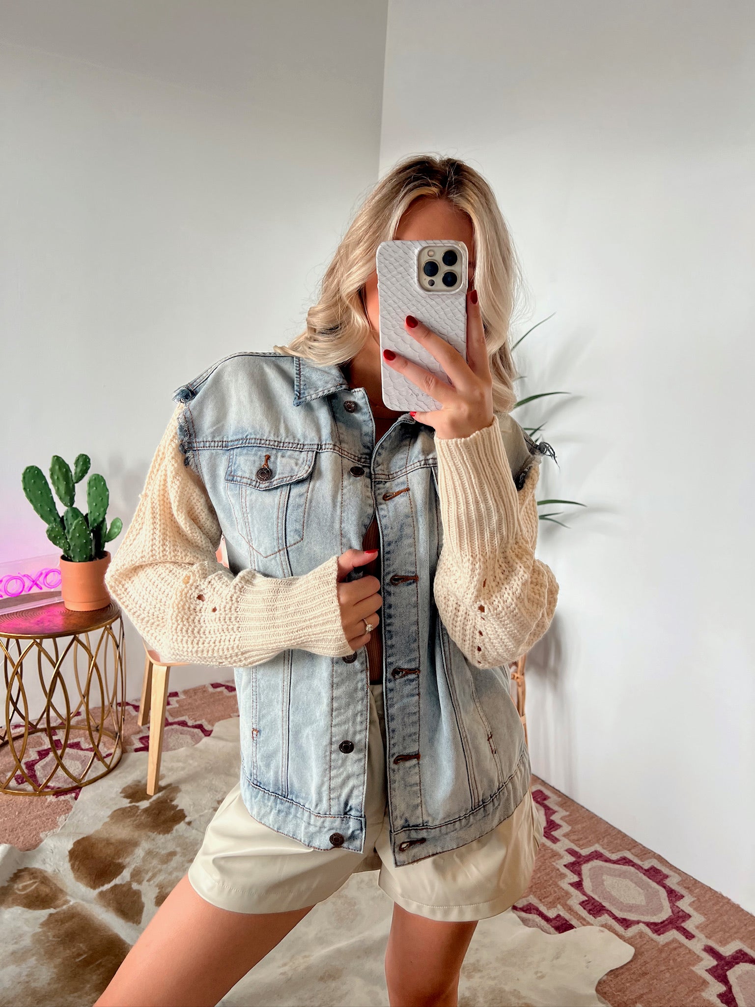 Vacay In Vail Denim Jacket, By Alexa Rae Boutique