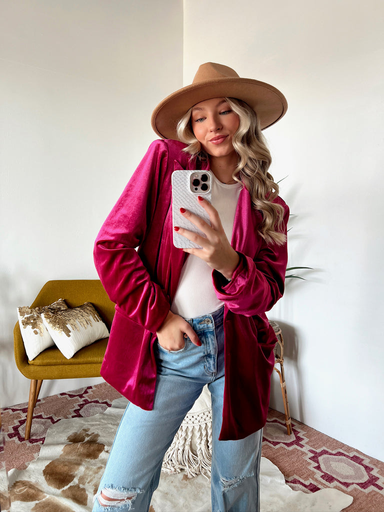 Velvet boyfriend clearance jacket