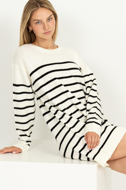 Casually Chic Striped Sweater Dress [online exclusive]