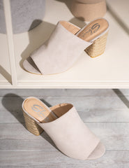 Helena Heeled Sandal in Ice Suede