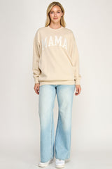 MAMA Neutral Patchwork Sweatshirt