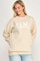 MAMA Neutral Patchwork Sweatshirt
