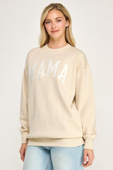 MAMA Neutral Patchwork Sweatshirt