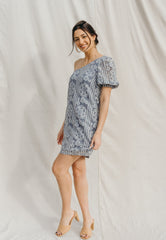 SIZE MEDIUM Marjorie One Shoulder Lace Dress