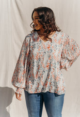 PLUS SIZE In The Moment Pleated Sleeve Blouse