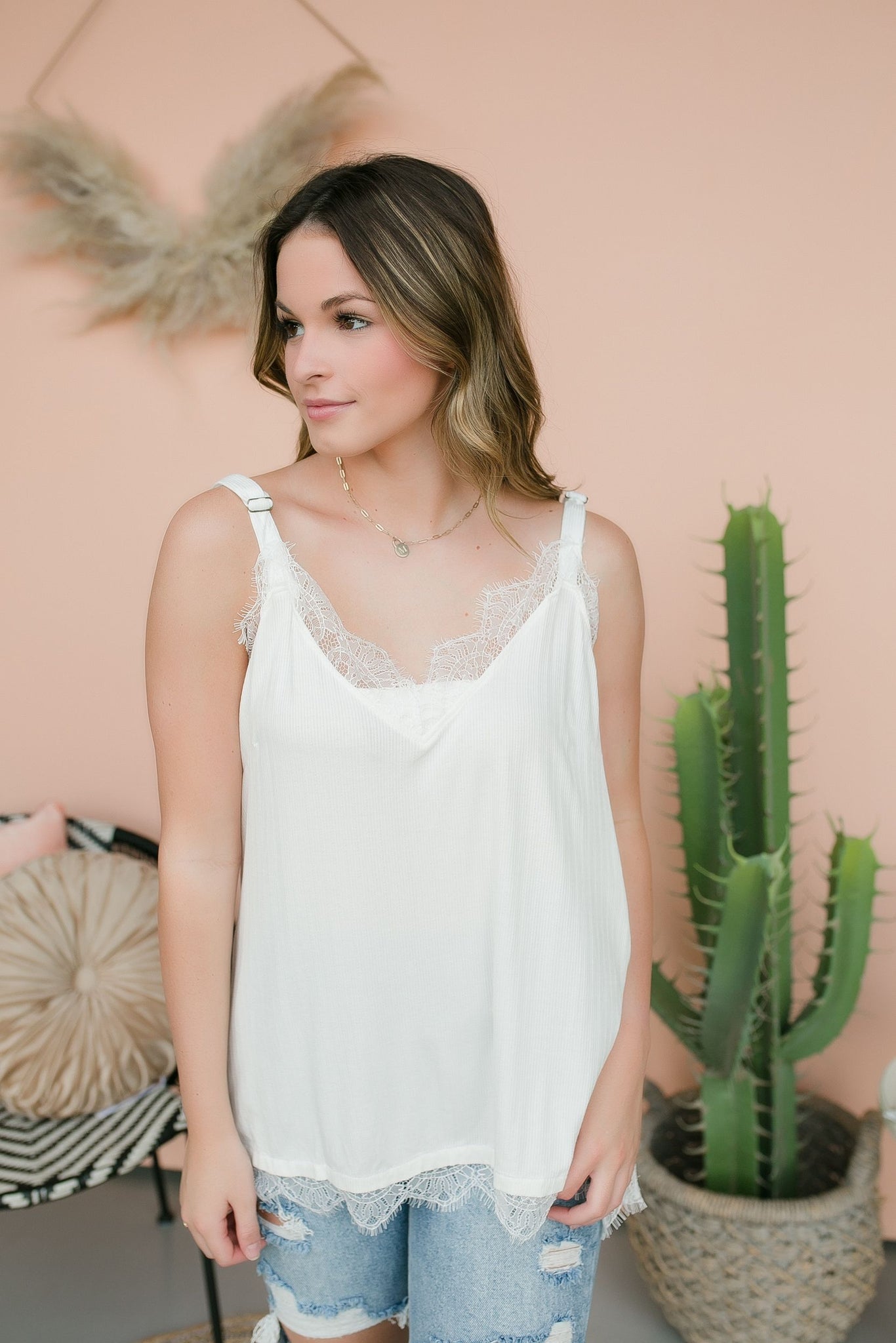Serenity Lace Trim Top