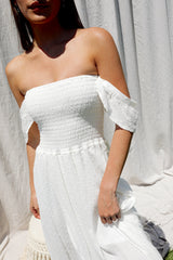 SIZE MEDIUM Jasmine Smocked White Dress